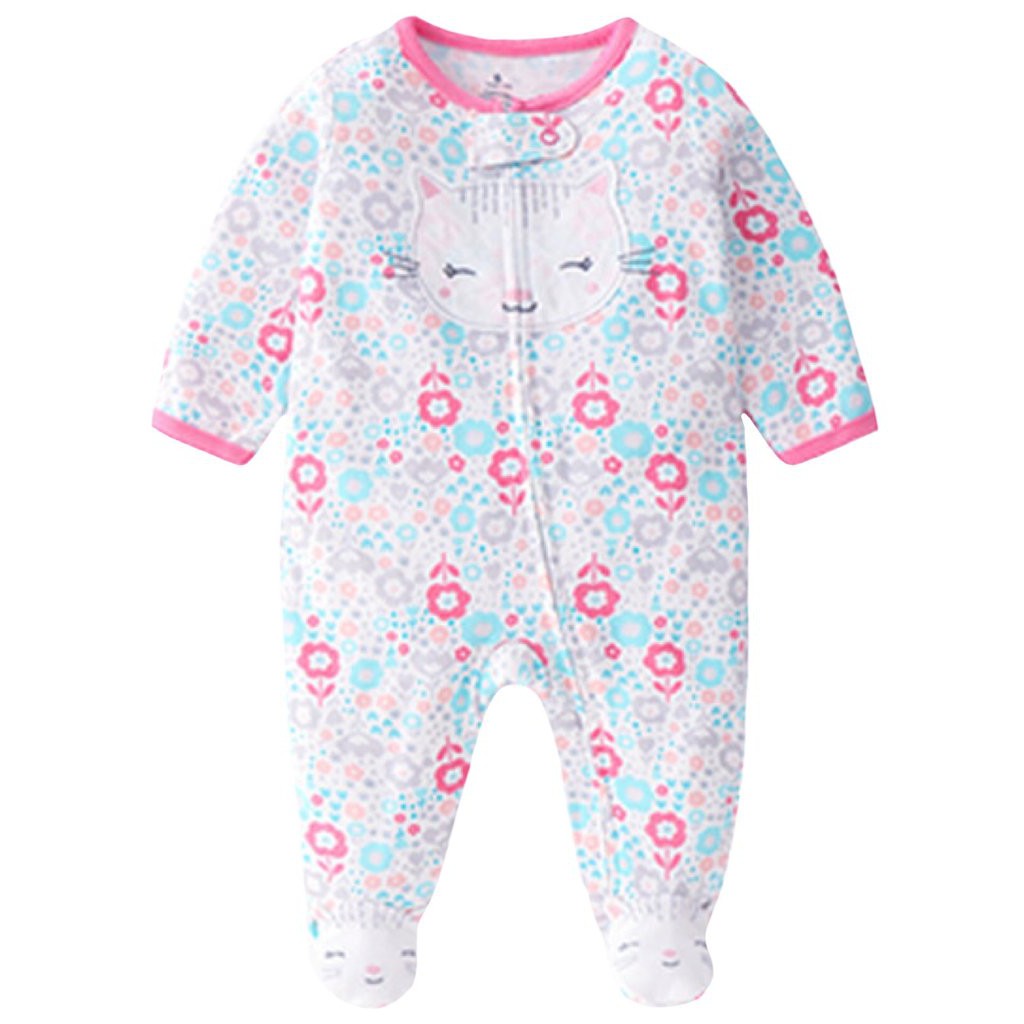 BAJU TIDUR ANAK MOTIF BUNGA-BUNGA SLEEPSUIT FLOWER