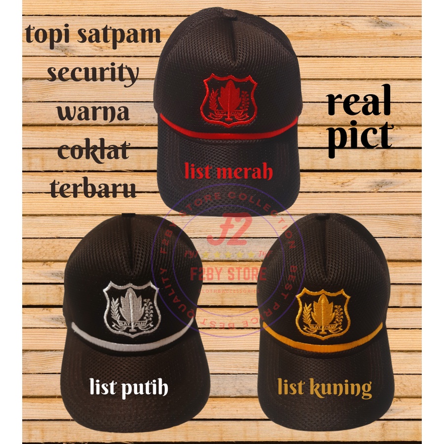 Grosir (SSC) TOPI SATPAM TERBARU TOPI SATPAM TERBARU COKLAT TOPI SATPAM KOMANDO TOPI SATPAM GADA