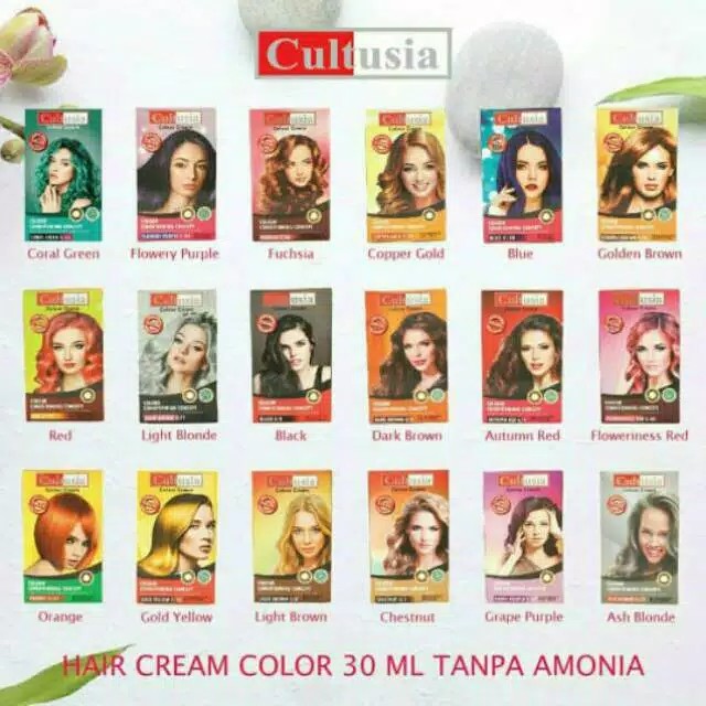 [BISA COD]+pewarna rambut cultusia 30 ml + sarung tangan