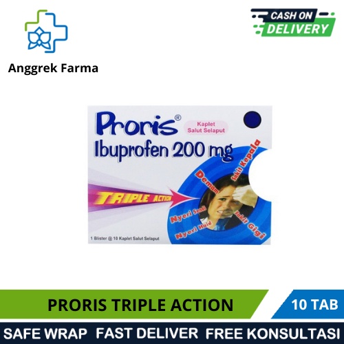 Jual PRORIS TRIPLE ACTION STRIP ISI 10 TABLET/PEREDA DEMAM /PEREDA ...