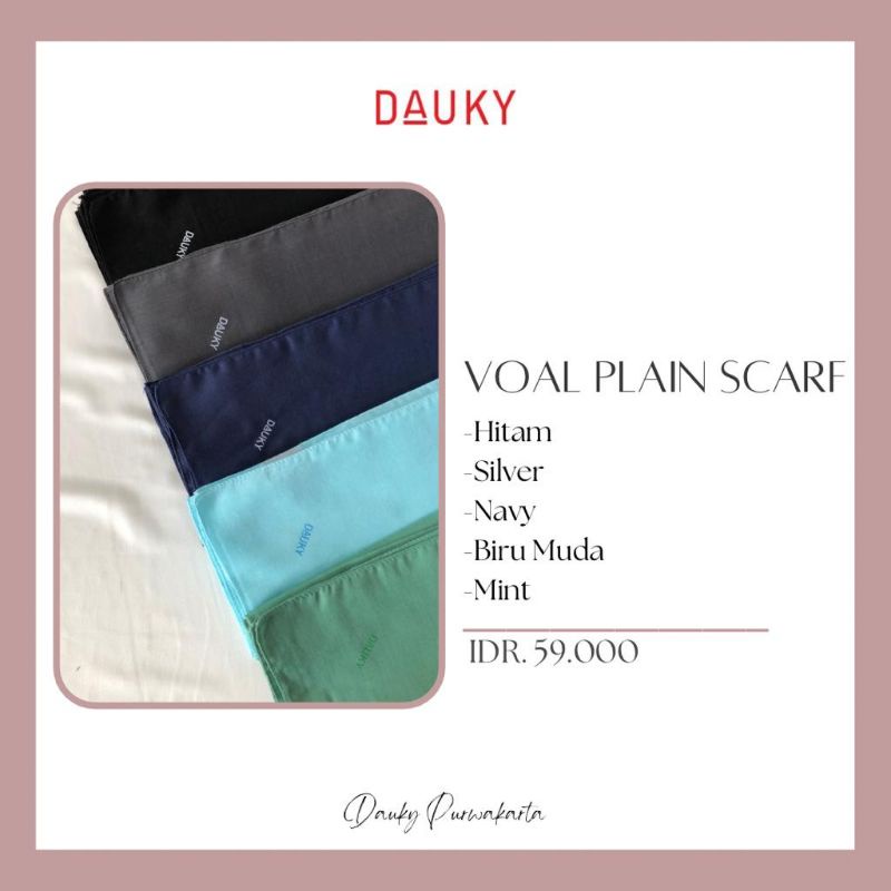 voal plain scarf dauky ORIGINAL