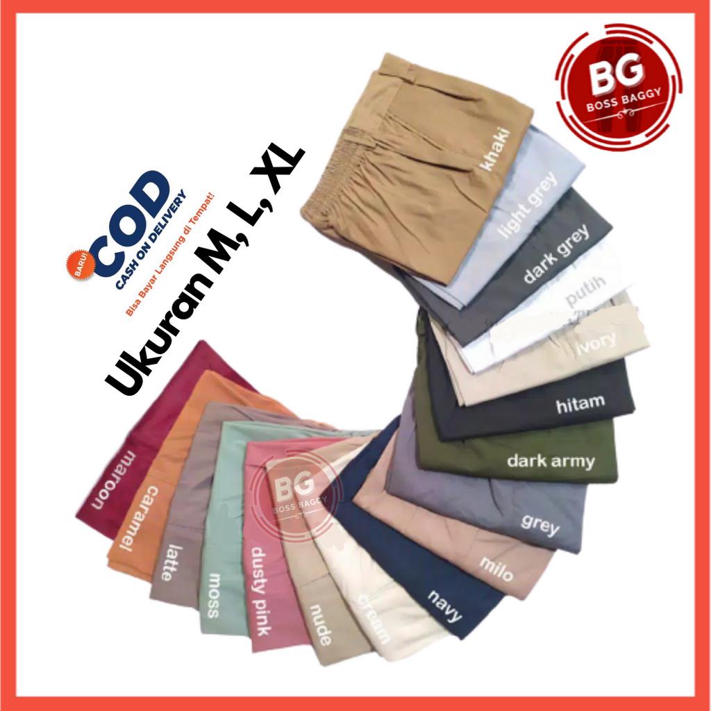 PROMO! Bisa COD READY BAGGY PANTS AMERICAN DRILL IMPOR MOSS LIGHT GREY DARK GREY KHAKI IVORY - baggi