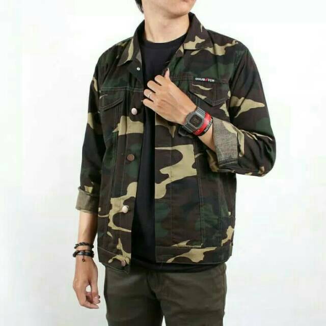 Jaket Kanvas Army Pria