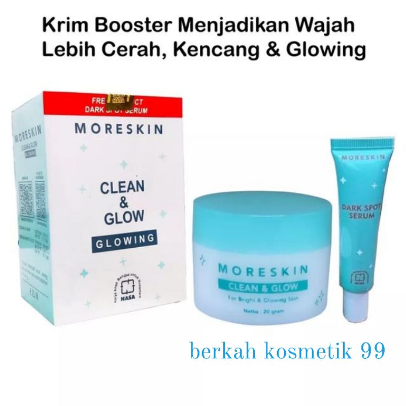 Jual krim glowing pemutih wajah moreskin clean and glow Shopee Indonesia
