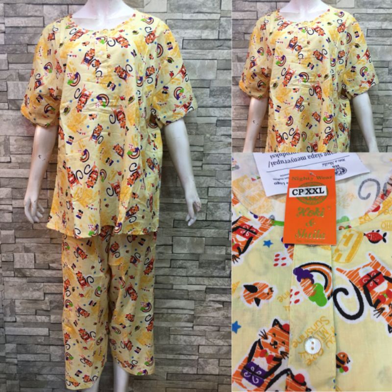 JUMBO HOKI SHEILA CP KATUN PIAMA | BAJU TIDUR MURAH-15