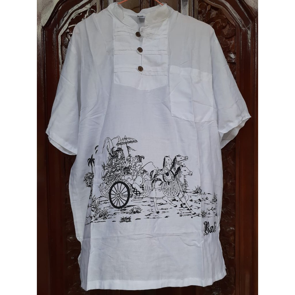 Baju kemeja yoko bali adem gambar kereta kencana