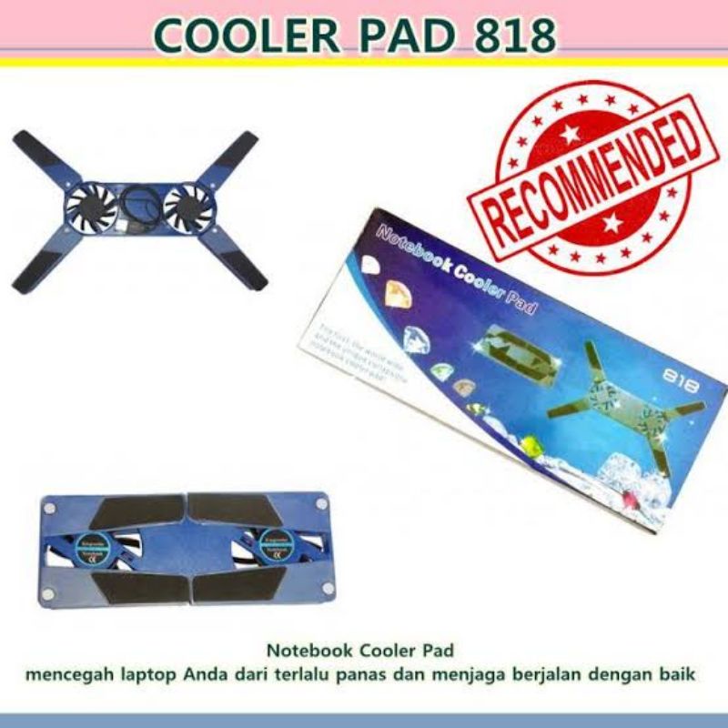 Notebook Cooler Pad 818 Kipas Laptop Lipat Pendingin Laptop