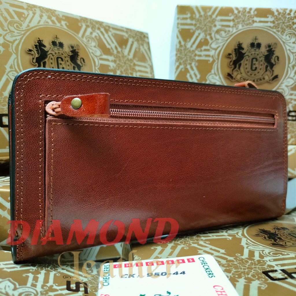 FARNELL - Checkers Dompet Panjang Kulit Asli CK 44