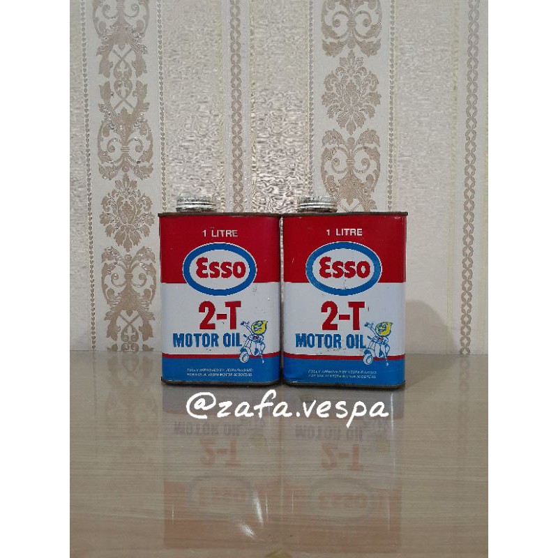 Oli samping ESSO 2T Kaleng Jadul Klasik
