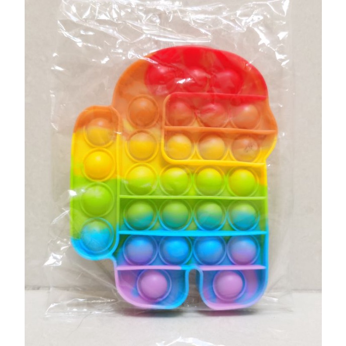 ( COD ) Mainan Anak Pencet Pop It Rainbow / Pop It Rainbow Murah / Mainan Pop It-Robot Berdiri