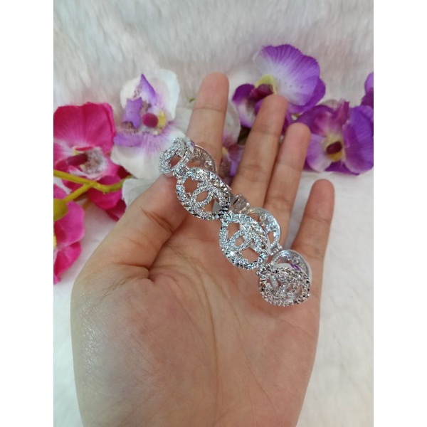 Gelang rantai silver xuping motif CH ( K85 )