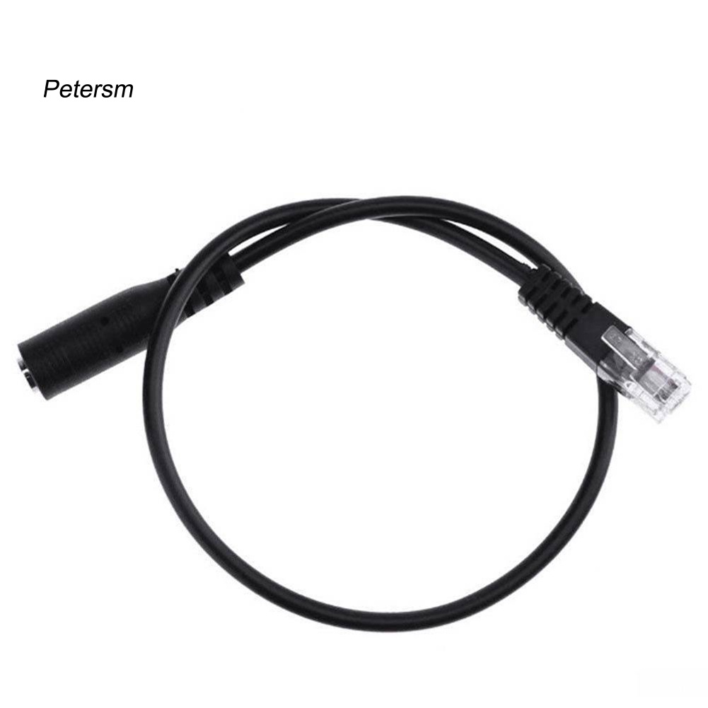 (Pt) Kabel Adapter Konverter Headset Smartphone Ke Rj9 Plug 3.5mm Panjang 30cm Untuk Telepon