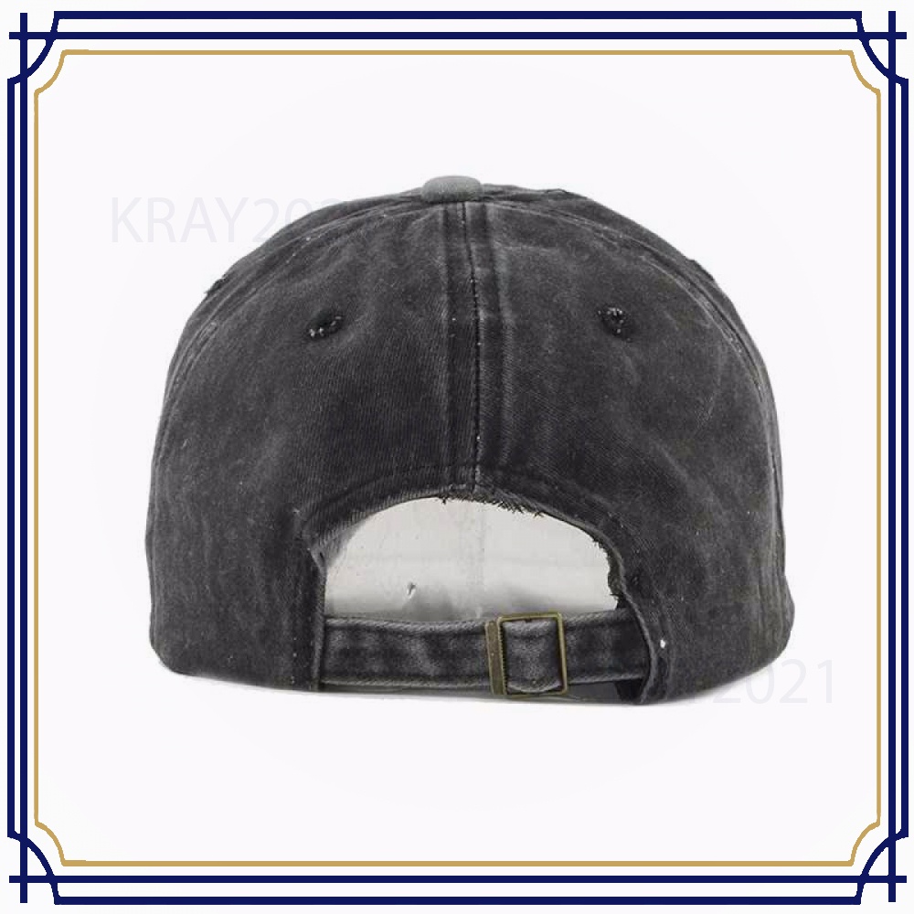 Topi Baseball Snapback Original The Black Retro Washed Style F122