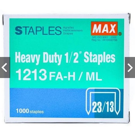 

Max Isi Staples 1213 FA-H/ML Stapler HD 12N/13 12N/17 12L/17 12N/24