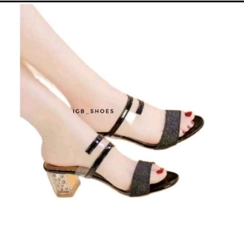 Igb shoes - Diskon Sendal Heels Wanita simple mika belakang