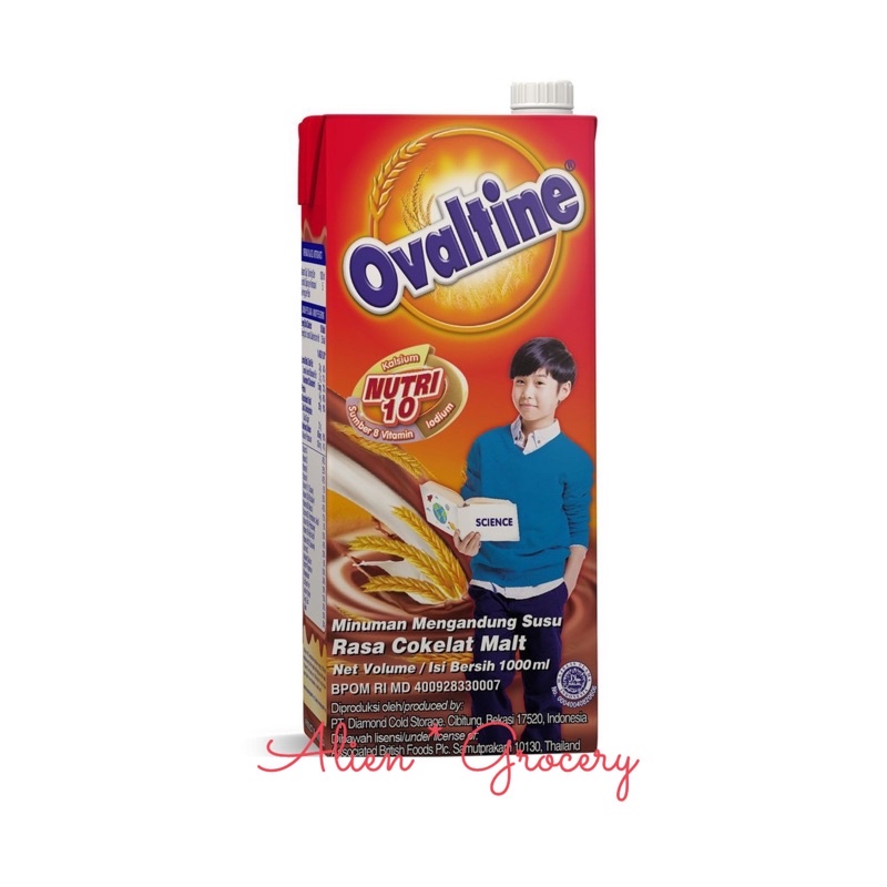 Ovaltine UHT Milk Choco Malt 1000ml 1 L GOJEK GRAB ONLY
