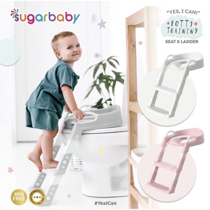 Sugar Baby Potty Training Seat &amp; Ladder / Toilet Training