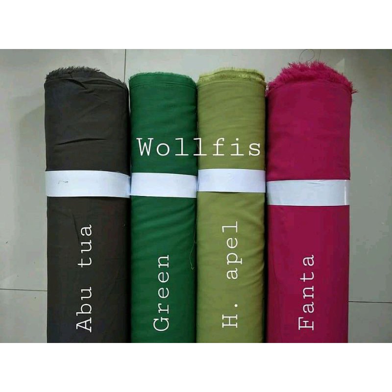 Kain Wolfis Wolvis Wollpeach Wolpeach 1 Roll - Bahan Hijab Gamis Premium