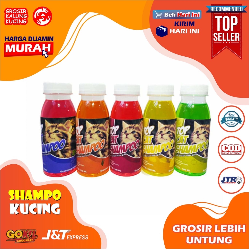 Shampoo Kucing Shampo Anti Kutu Jamur Aroma Buah ( Shampo Grooming 100ML TOP BRAND ) - Pet Shampoo PREMIUM