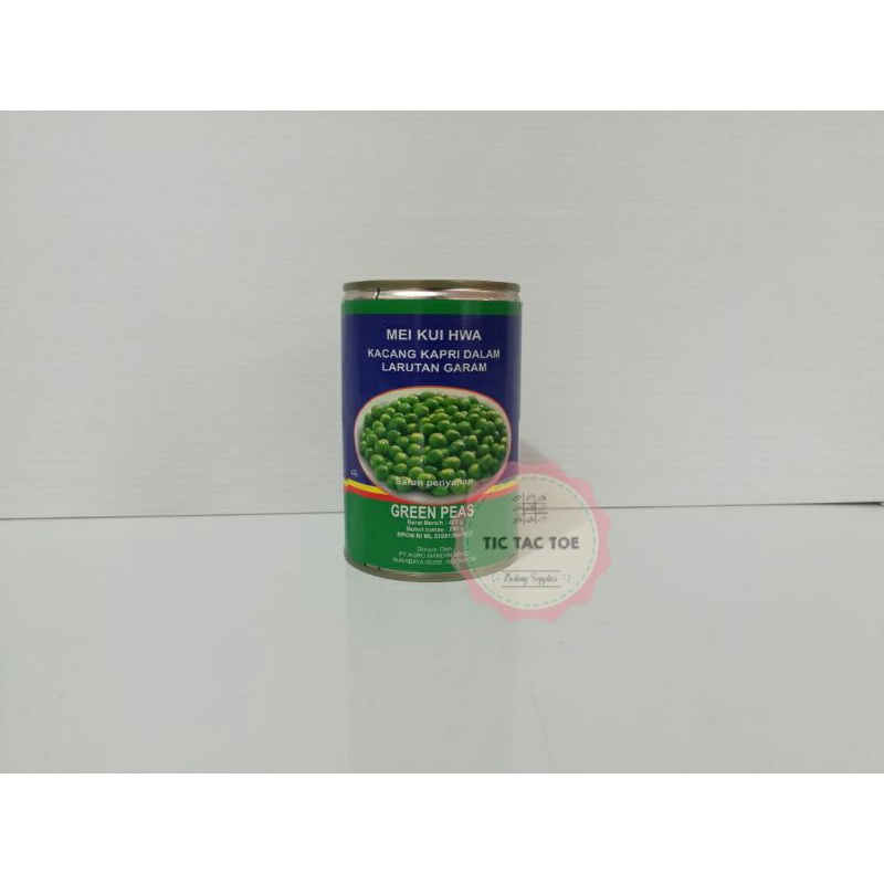 Green Peas Mei Kui Hwa 397gram / Kacang Kapri / Kacang Kapri Dalam Larutan Garam