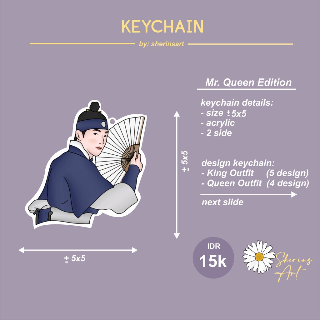 Keychain Acrylic Mr. Queen / Merchandise / Kdrama