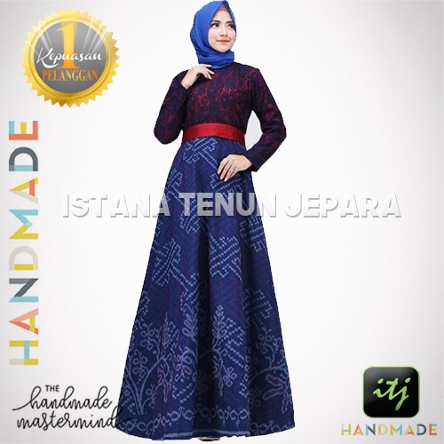 Gamis Batik Wanita Tenun Ikat CSM Original Handmade Kombinasi