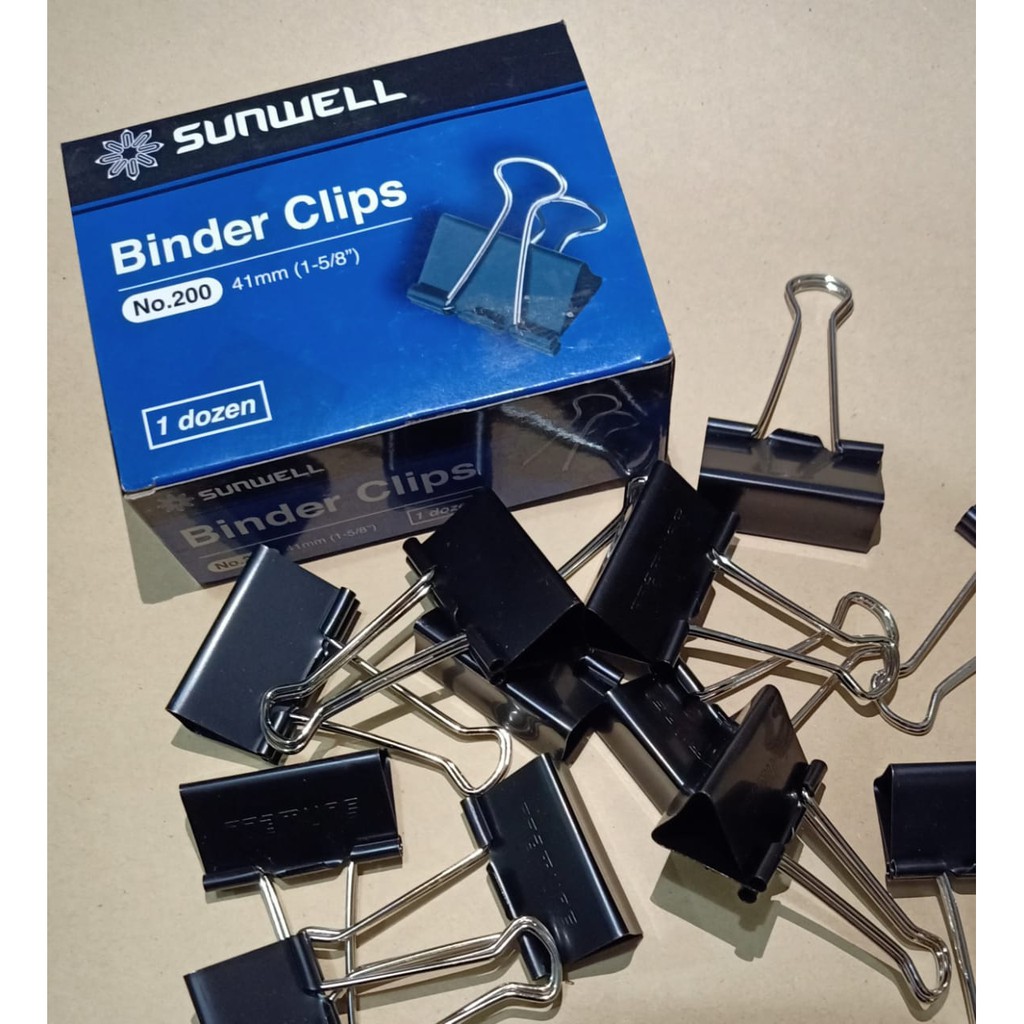 

(PAK) BINDER CLIPS SUNWELL NO.200