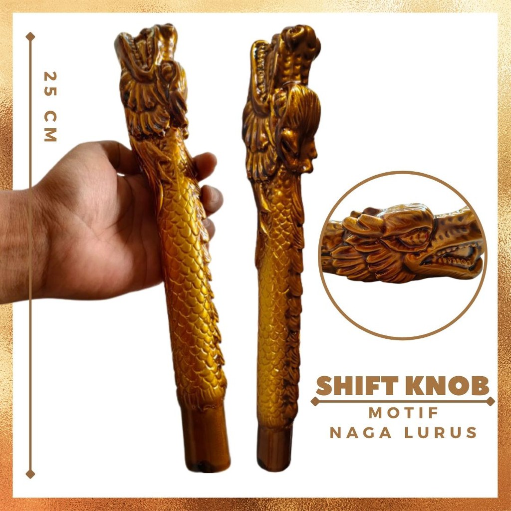 SHIFT KNOB PERSNELING TUAS GIGI / TONGKAT PERSENELING MOBIL MOTIF BARU NAGA LURUS