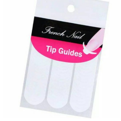 French nail sticker tip guide 48 pcs Termurah