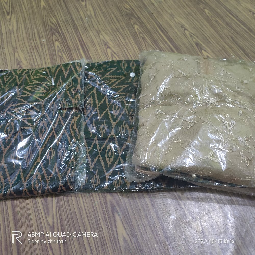 Batik Couple Keluarga Sania Ruffle Ori Ndoro Jowi Dnt Motif Tenun