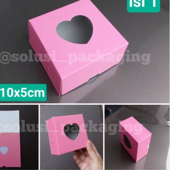 

✭ [50pcs] Kardus DONAT BAKPAO isi 1 PINK Polos/KOTAK KUE ROTI/DUS ROTI DOS BOX ♪