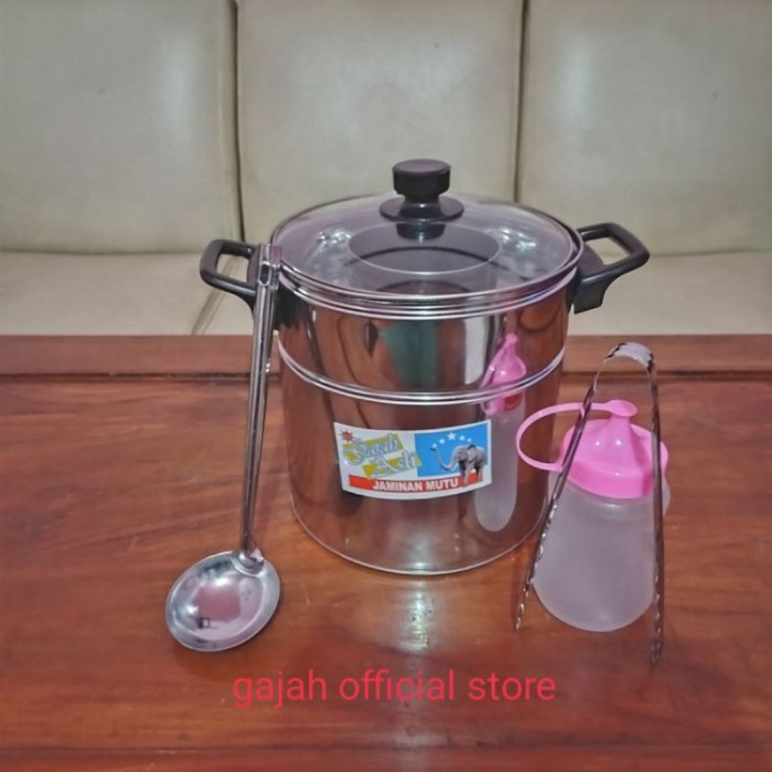 paket lengkap dandang bakso mini 20cm free cintung capit botol