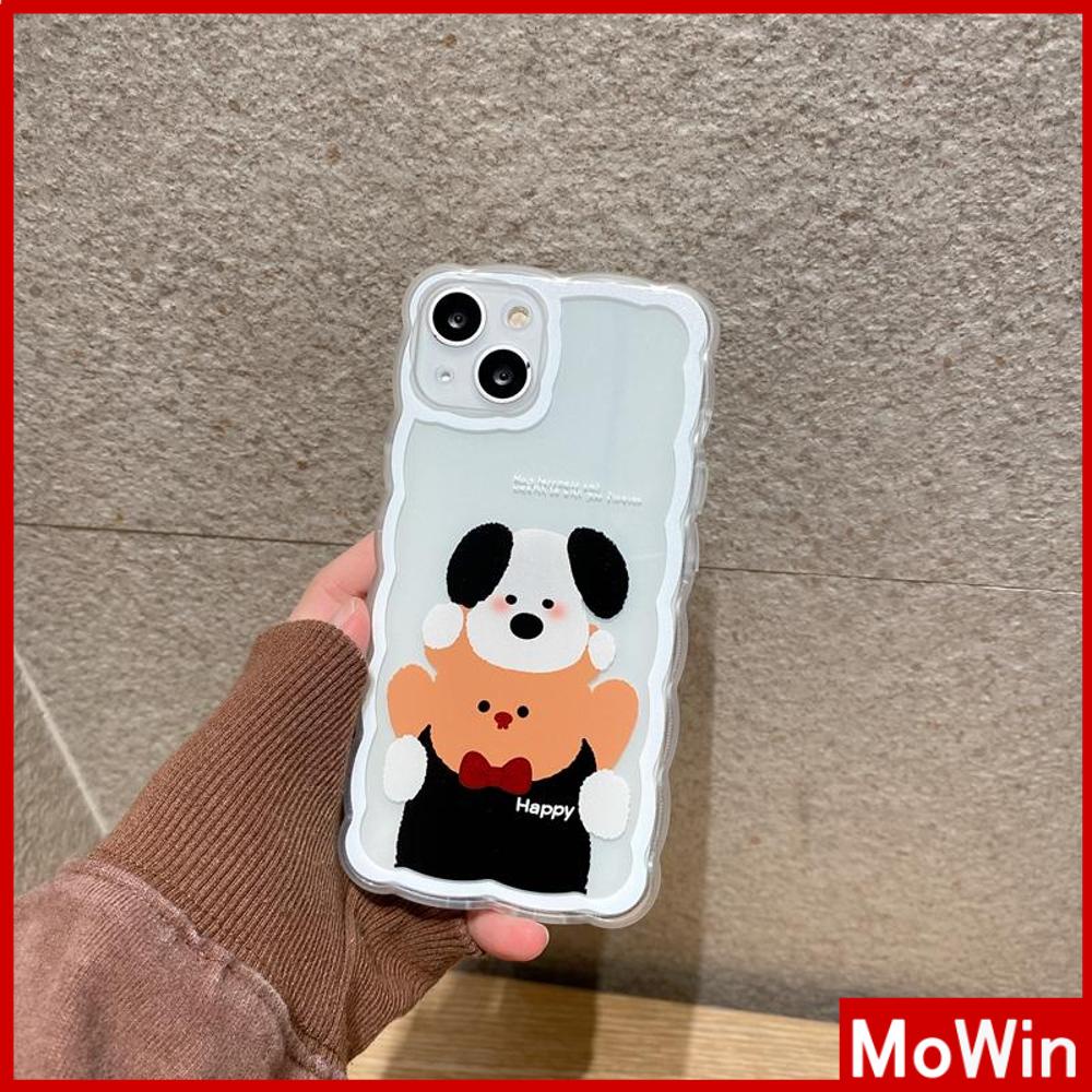 iPhone Case Silicone Soft Case Clear Case Wave Non-Slip Shockproof Camera Cover Protection Puppy Cute Compatible For iPhone 13 Pro Max iPhone 12 Pro Max iPhone 11 iPhone7 Plus