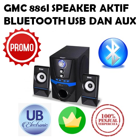 Speaker Aktif GMC 886I Bluetooth Speaker Aktif Bluetooth Mutimedia