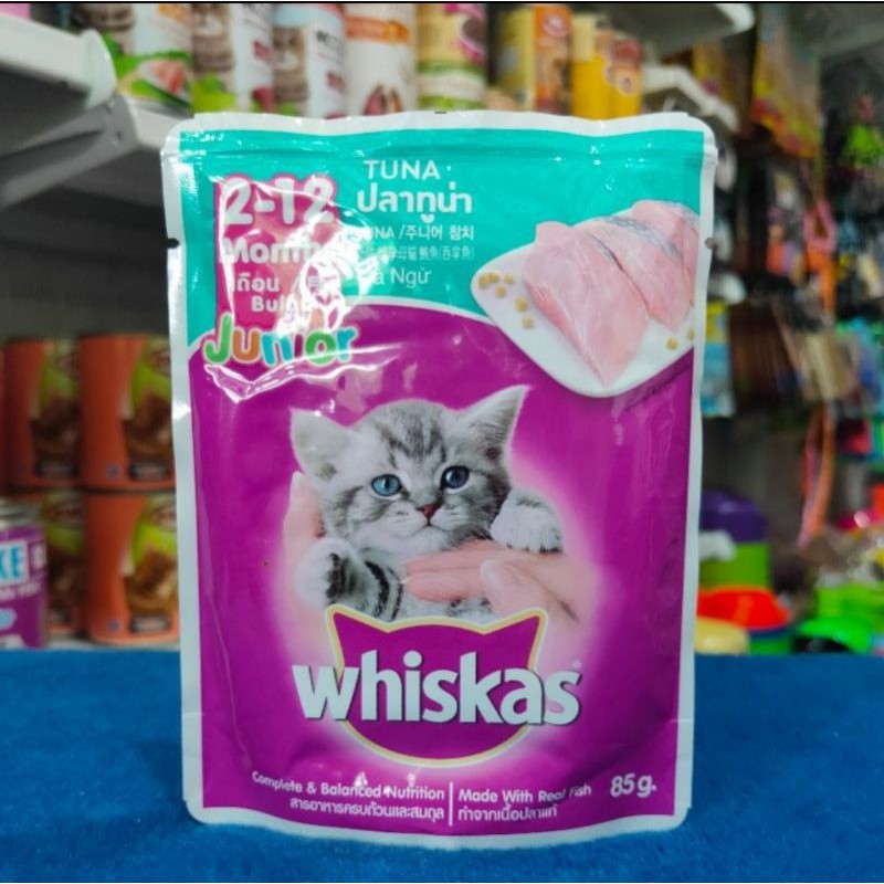 Whiskas Sachet Junior Tuna 85gr Makanan Basah Sachet Whiskas Pouch