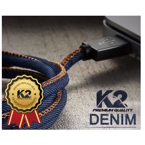 Kabel Data DENIM K2 PREMIUM QUALITY K2-C04 Fast Charging FOR MICRO USB