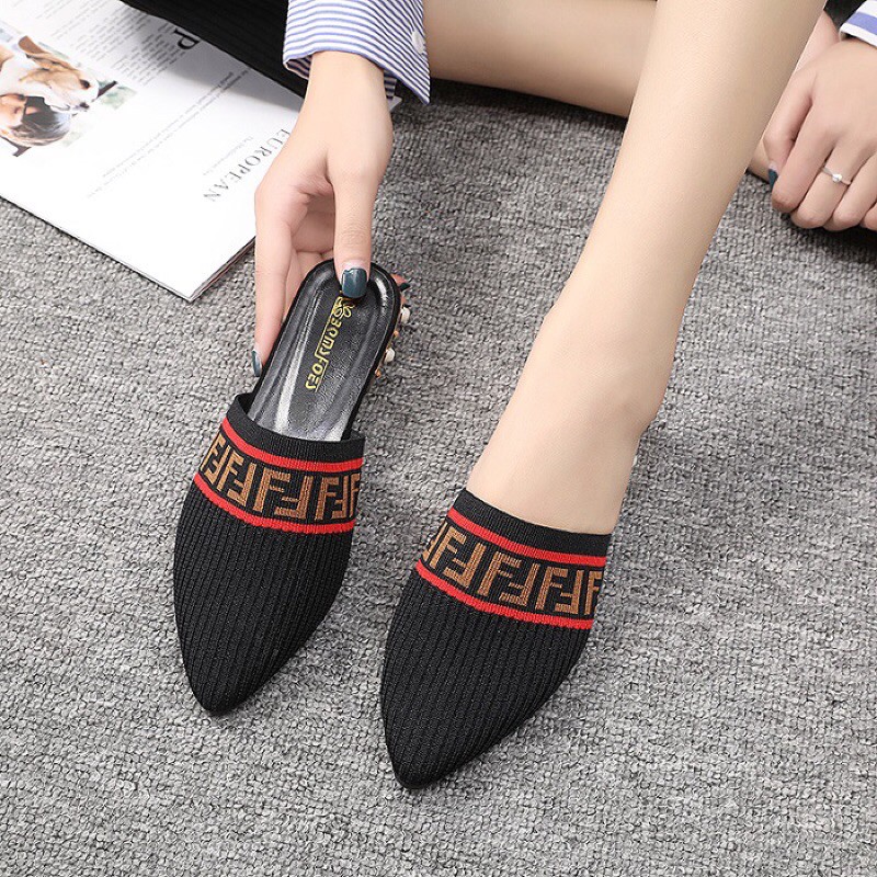 SG0177 syafniegalery ff mule slip on sandal impor