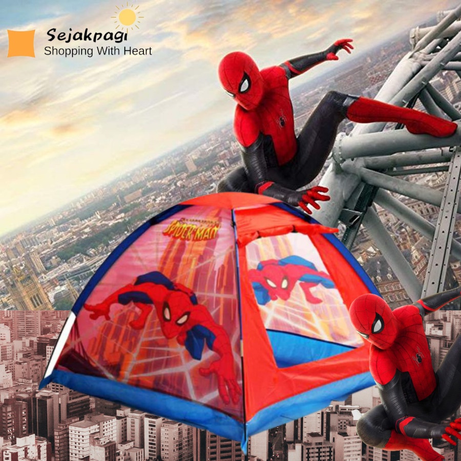 Tenda Anak Bermain Kartun Motif Spiderman Mickey Mouse Tent