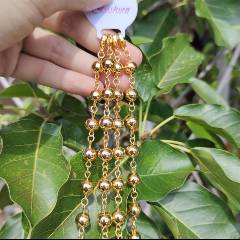 Gelang Biji lada kaca Emas Polos
