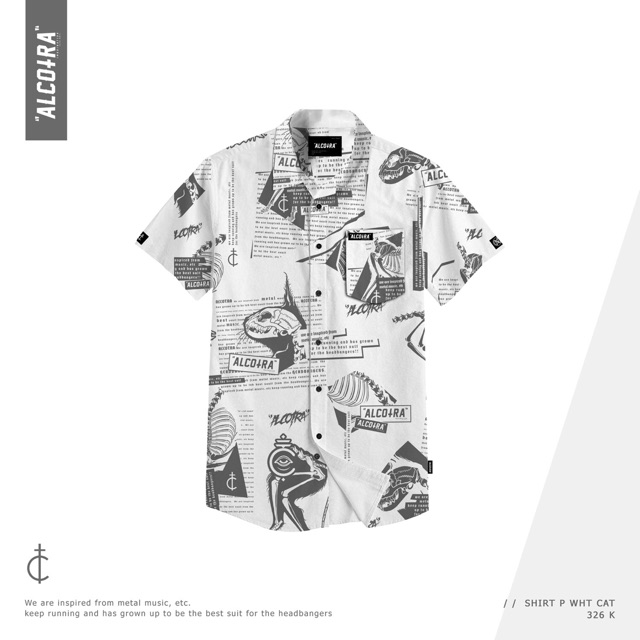 SHIRT P WHT CAT