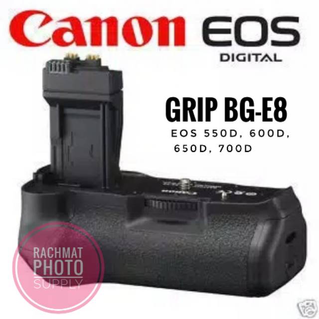 Baterai Grip Canon BG-E8 untuk EOS 550D 600D 650D 700D ORI
