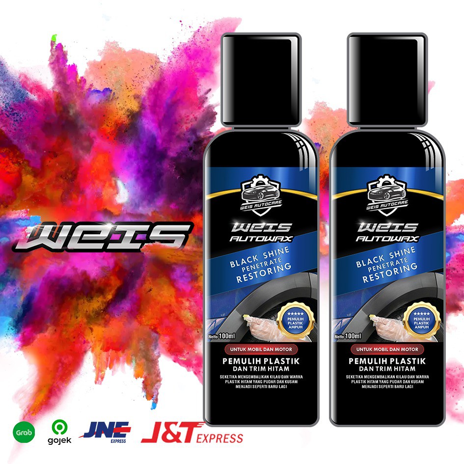 Cairan Poles Hitam Weis Autowax 100ml Penghitam Mobil Motor Body Motor