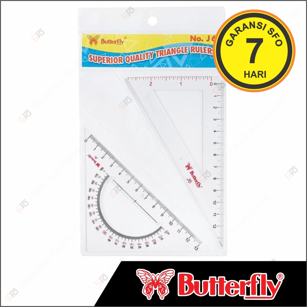 

Penggaris Segitiga Butterfly J6