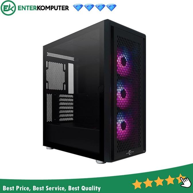 Casing PC CUBE GAMING STALLA BLACK - ATX - Vertical GPU Exclude Riser