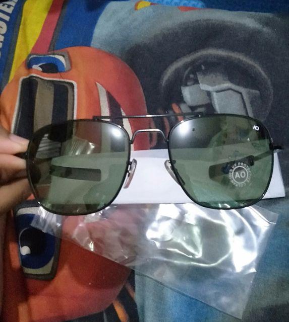 [bayar Di Tempat]kacamata Hitam Motif Tentara Amerika Untuk Pria Kacamata Ao