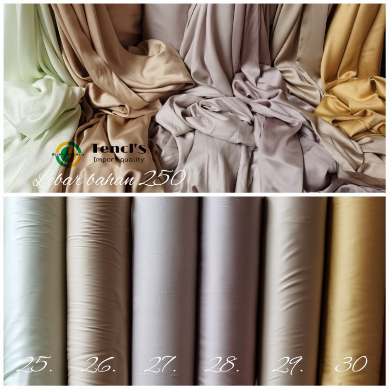 Bahan Kain Tencel Polos Meteran Sprei Dan Bedcover Tencel Polos Shopee Indonesia