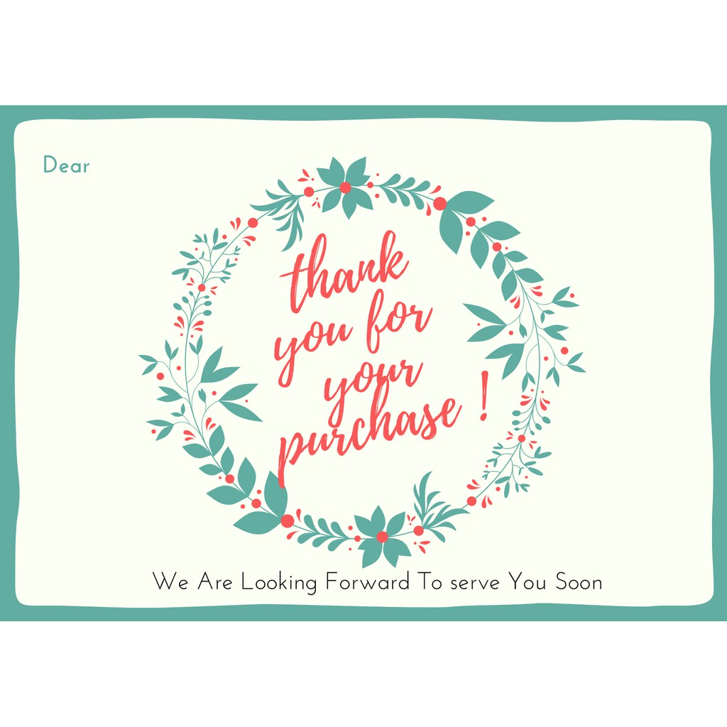 

thankyou card