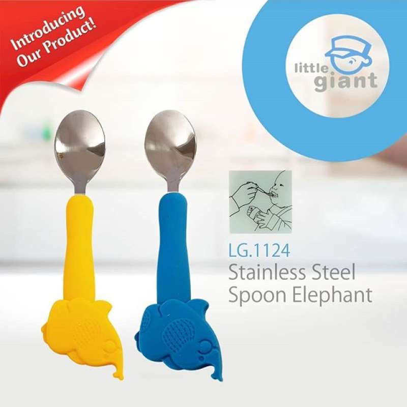 Little Giant Stainless Steel Spoon With Silicone Handle