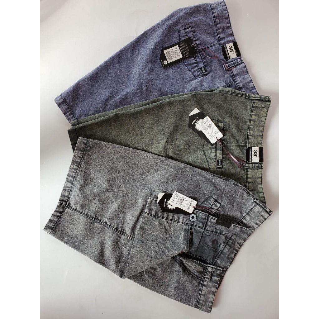 Celana Jeans pendek snow pria volcom broadshort terbaru