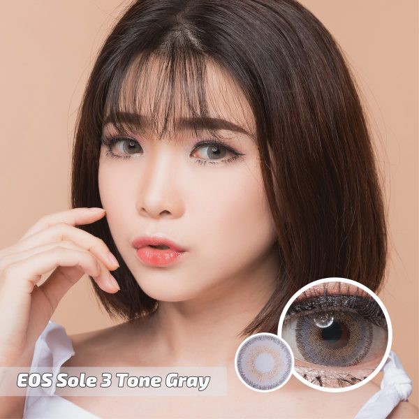 EOS Sole 3 tones (3T three tone) Grey / Gray (Abu Abu) Softlens